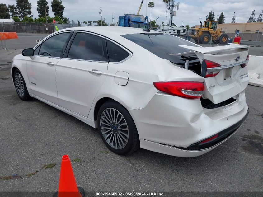 2018 Ford Fusion Hybrid Titanium VIN: 3FA6P0RU8JR151655 Lot: 39468982