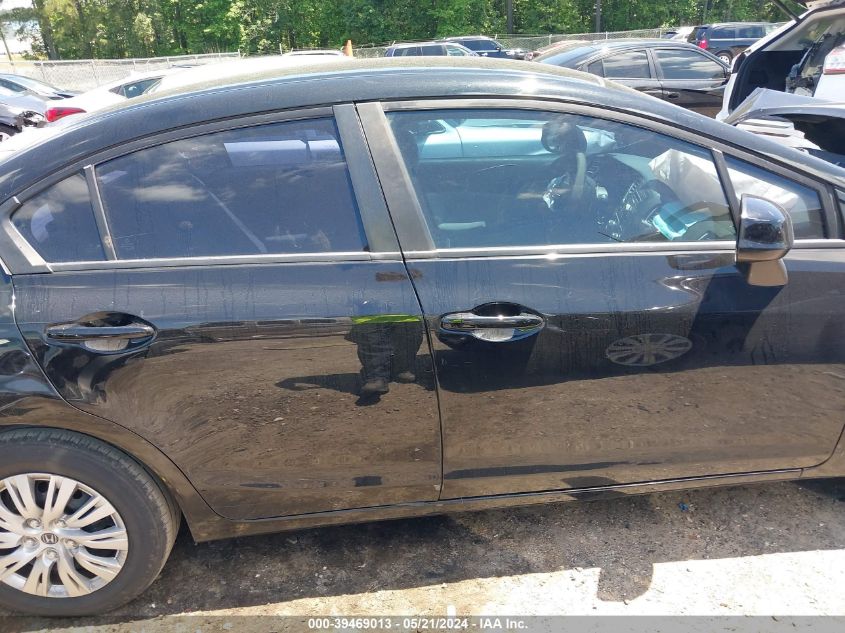 2013 Honda Civic Lx VIN: 2HGFB2F59DH531185 Lot: 39469013