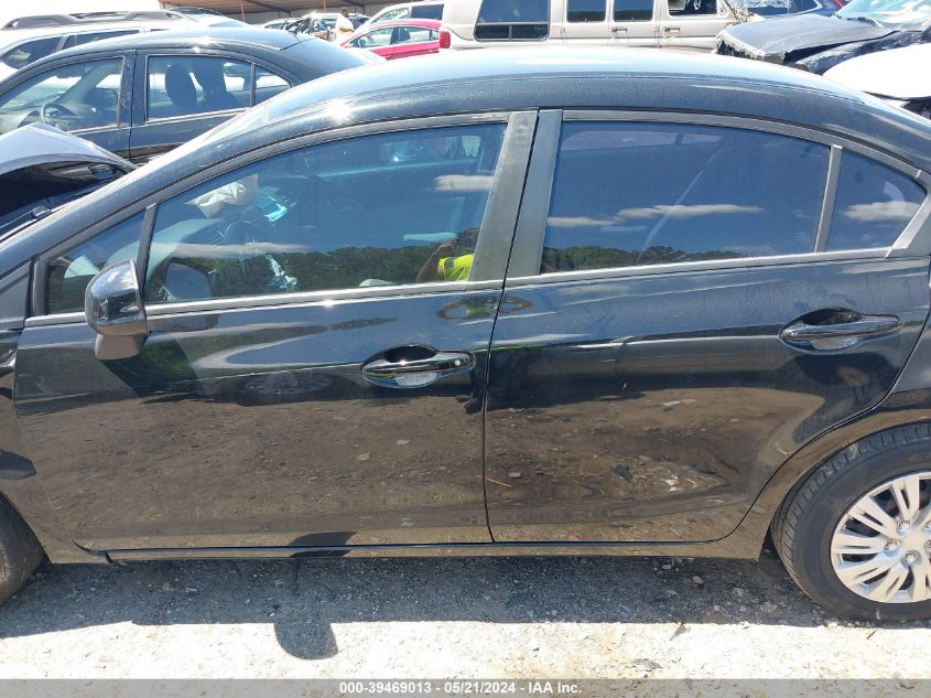 2013 Honda Civic Lx VIN: 2HGFB2F59DH531185 Lot: 39469013