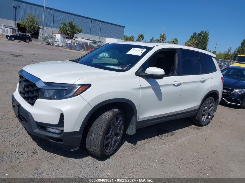 2022 Honda Passport 2Wd Ex-L VIN: 5FNYF7H54NB002627 Lot: 39469021