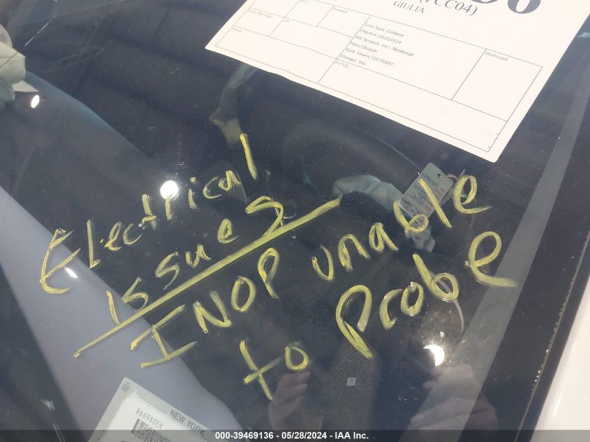 2018 Alfa Romeo Giulia Ti Sport Rwd VIN: ZARFAECN0J7596642 Lot: 39469136