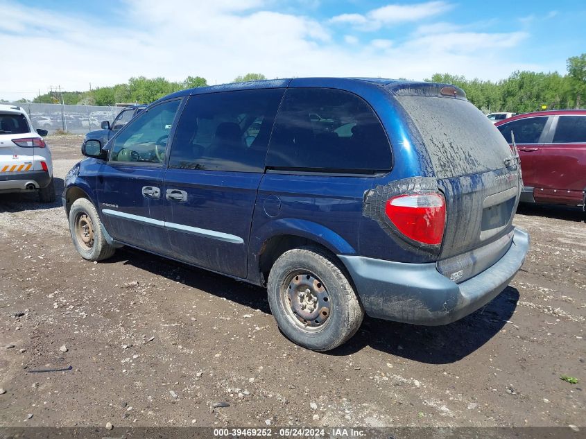 2001 Dodge Caravan Se VIN: 1B4GP25301B243089 Lot: 39469252