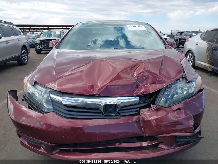 2012 Honda Civic Ex VIN: 19XFB2F84CE065796 Lot: 39469285