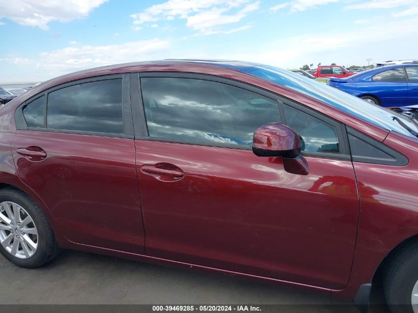 2012 Honda Civic Ex VIN: 19XFB2F84CE065796 Lot: 39469285