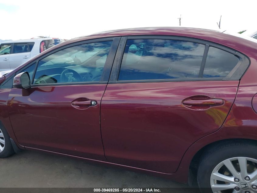 2012 Honda Civic Ex VIN: 19XFB2F84CE065796 Lot: 39469285