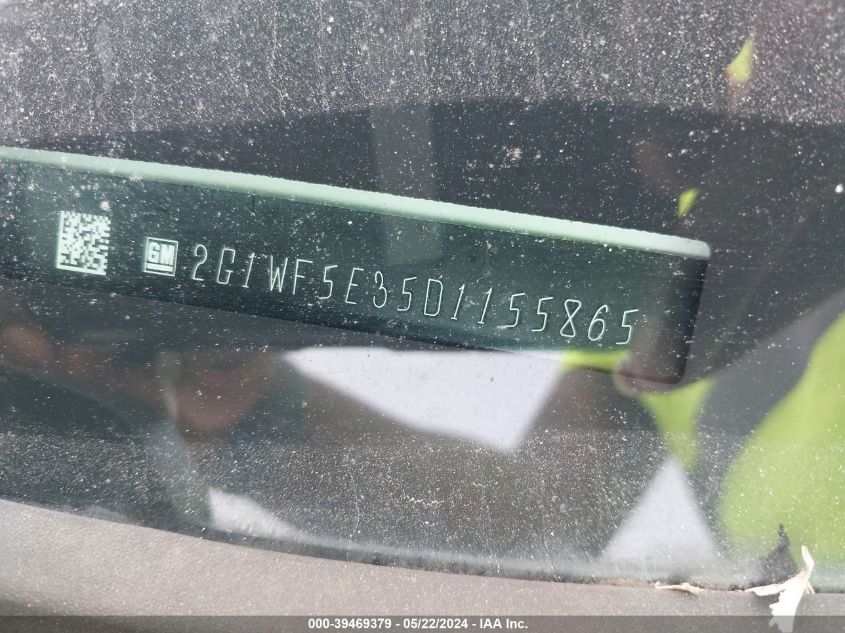 2013 Chevrolet Impala Ls VIN: 2G1WF5E35D1155865 Lot: 39469379