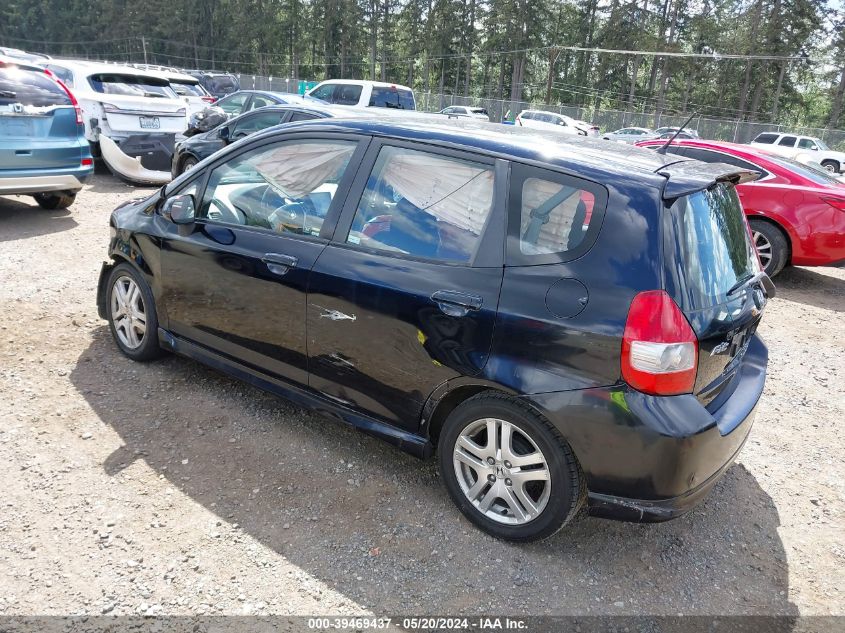 2007 Honda Fit Sport VIN: JHMGD38657S055960 Lot: 39469437