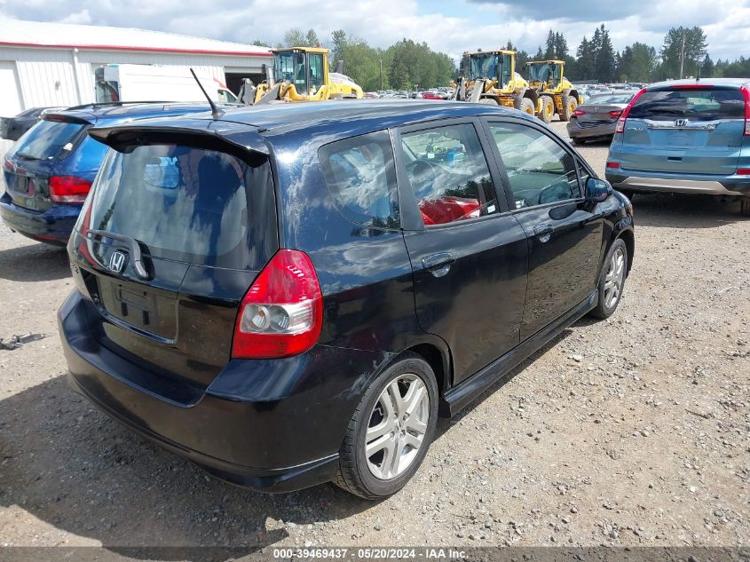 2007 Honda Fit Sport VIN: JHMGD38657S055960 Lot: 39469437