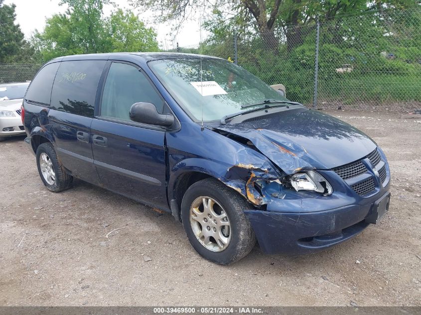 2003 Dodge Caravan Se VIN: 1D4GP25333B193359 Lot: 39469500