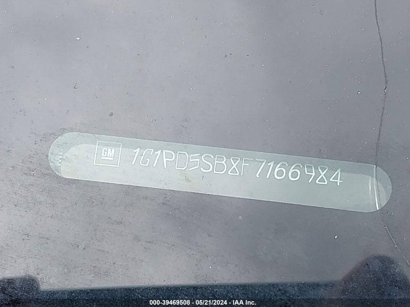 2015 Chevrolet Cruze 1Lt Manual VIN: 1G1PD5SB8F7166984 Lot: 39469508