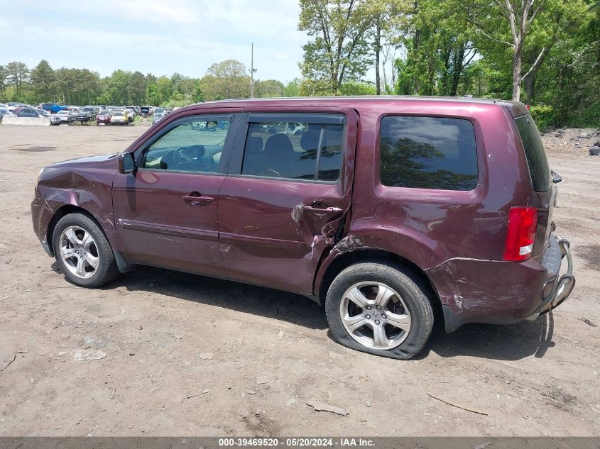 2012 Honda Pilot Ex-L VIN: 5FNYF4H5XCB029407 Lot: 39469520