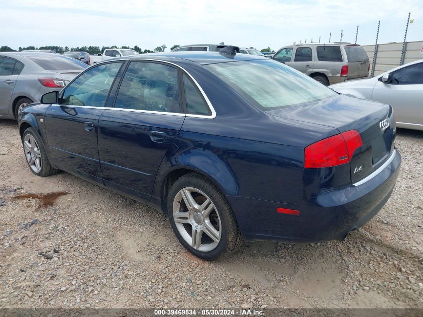 2006 Audi A4 2.0T VIN: WAUAF78E26A240761 Lot: 39469534