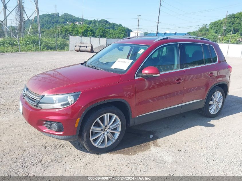 2013 Volkswagen Tiguan Se VIN: WVGAV3AX8DW088541 Lot: 39469877