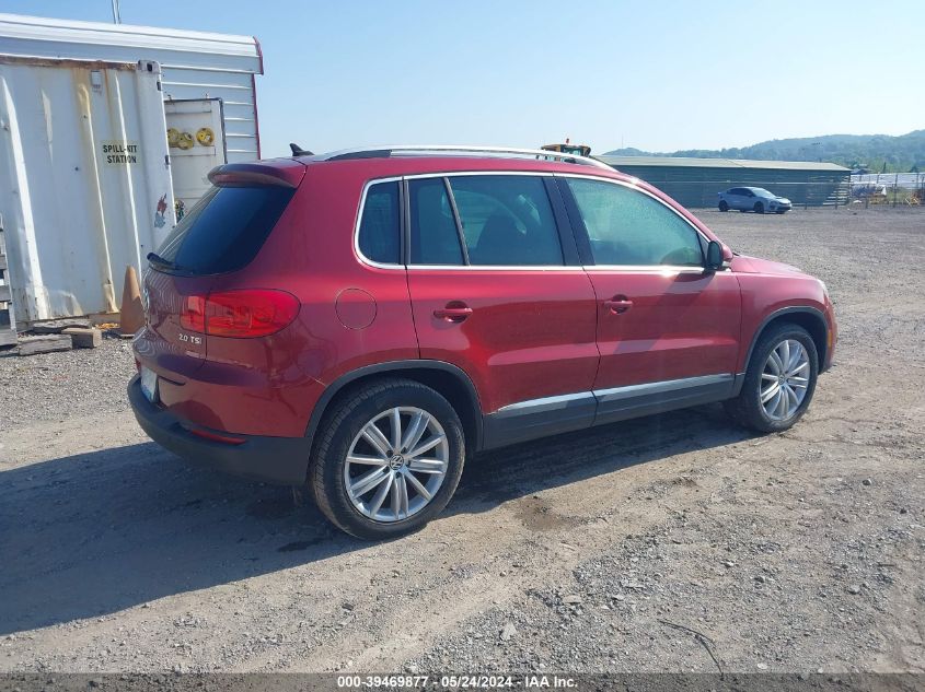 2013 Volkswagen Tiguan Se VIN: WVGAV3AX8DW088541 Lot: 39469877