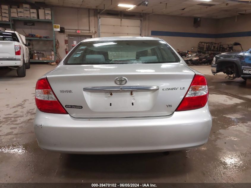 2004 Toyota Camry Le V6 VIN: 4T1BF32K74U589291 Lot: 39470102