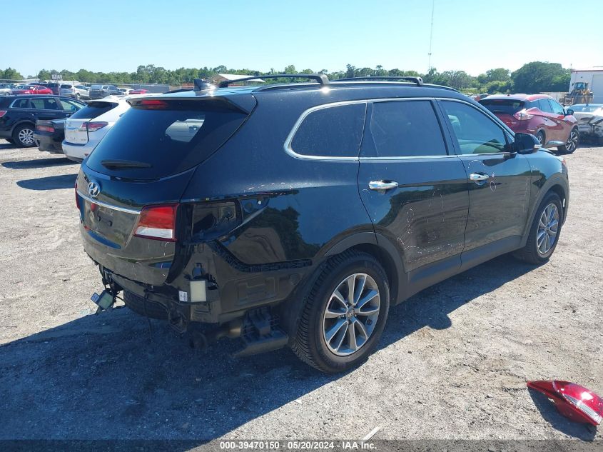 2017 Hyundai Santa Fe Se VIN: KM8SN4HF3HU237382 Lot: 39470150