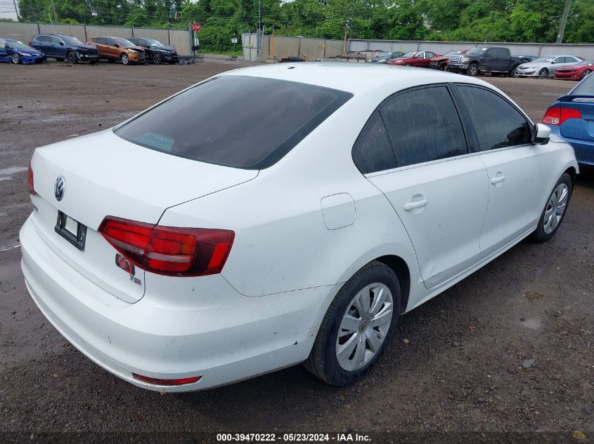 2017 Volkswagen Jetta 1.4T S VIN: 3VW2B7AJ2HM378295 Lot: 39470222