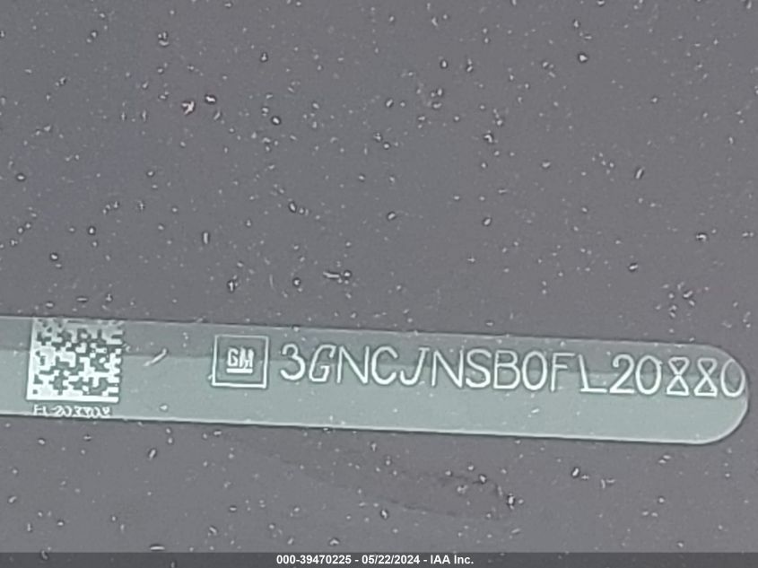 2015 Chevrolet Trax Ltz VIN: 3GNCJNSB0FL208808 Lot: 39470225