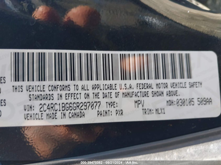 2016 CHRYSLER TOWN & COUNTRY TOURING - 2C4RC1BG6GR297077