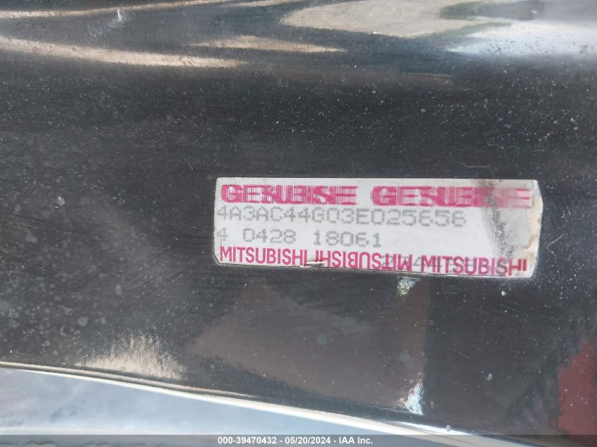 2003 Mitsubishi Eclipse Gs VIN: 4A3AC44G03E025656 Lot: 39470432