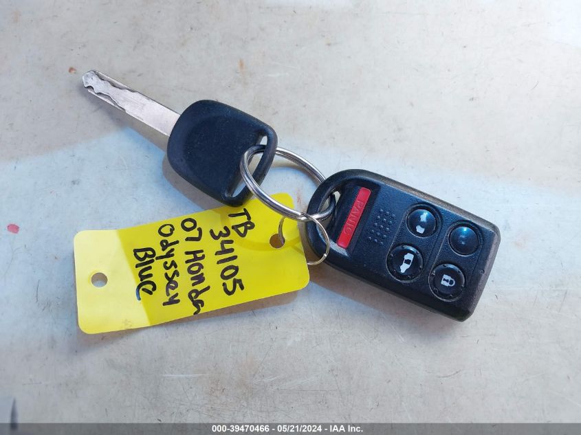 2007 Honda Odyssey Ex-L VIN: 5FNRL38717B078848 Lot: 39470466