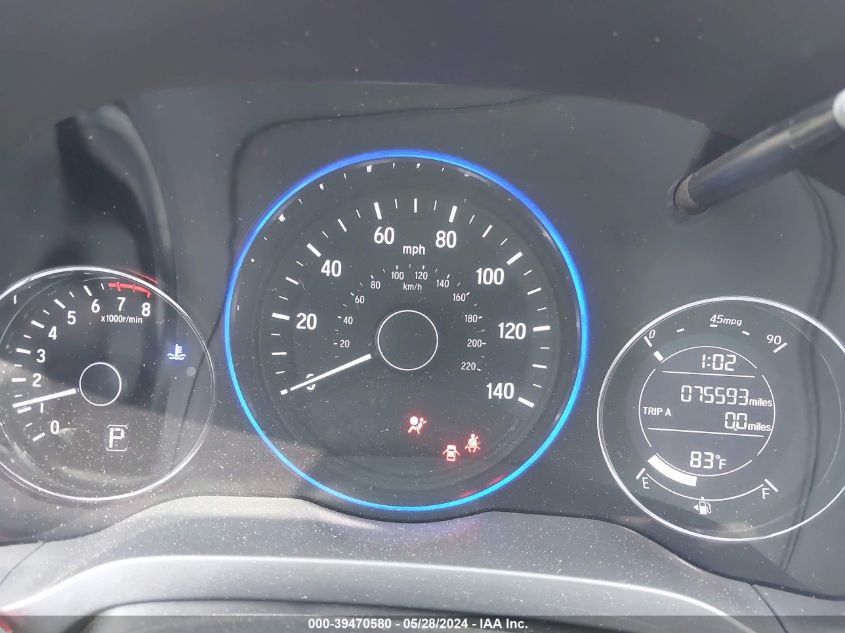 2019 Honda Hr-V Lx VIN: 3CZRU6H3XKG725045 Lot: 39470580