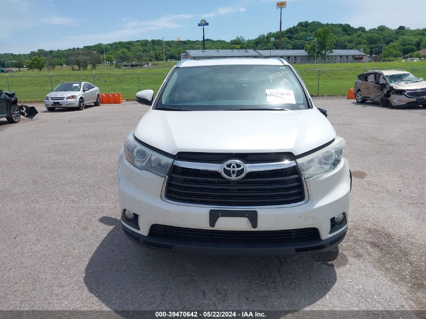 2015 Toyota Highlander Xle V6 VIN: 5TDJKRFH2FS073490 Lot: 39470642