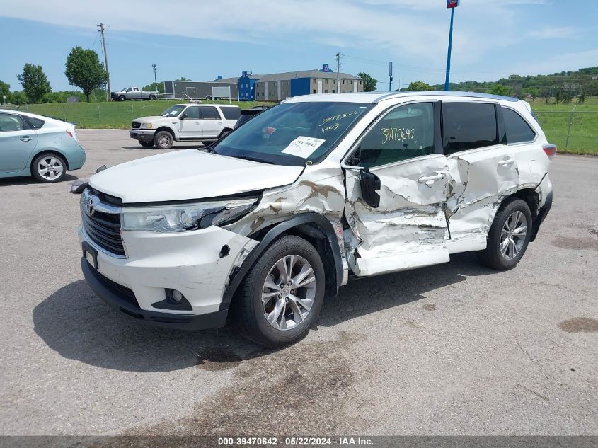 2015 Toyota Highlander Xle V6 VIN: 5TDJKRFH2FS073490 Lot: 39470642