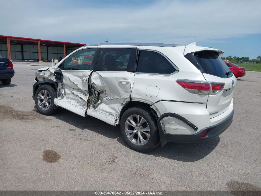 2015 Toyota Highlander Xle V6 VIN: 5TDJKRFH2FS073490 Lot: 39470642