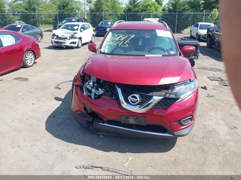 2016 Nissan Rogue S VIN: JN8AT2MT0GW004766 Lot: 39470645