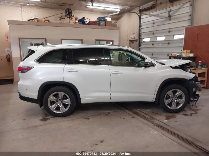 2015 Toyota Highlander Limited V6 VIN: 5TDDKRFH5FS136871 Lot: 39470733