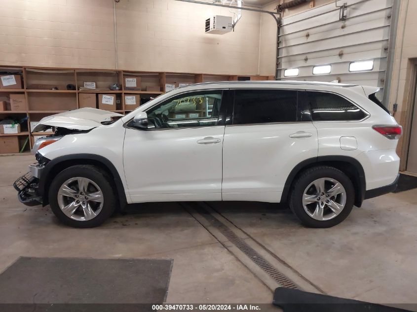 2015 Toyota Highlander Limited V6 VIN: 5TDDKRFH5FS136871 Lot: 39470733
