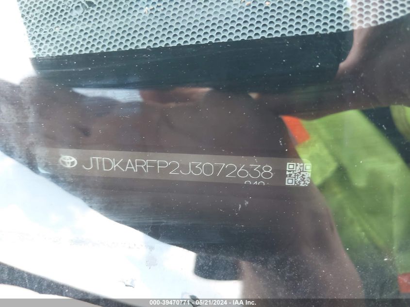 2018 Toyota Prius Prime Premium VIN: JTDKARFP2J3072638 Lot: 39470771