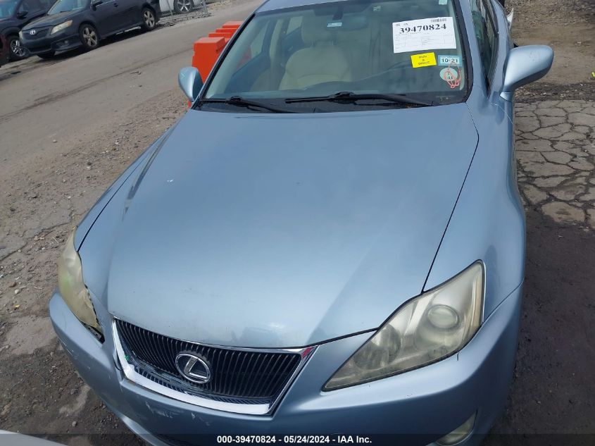 2007 Lexus Is 250 VIN: JTHBK262X75037009 Lot: 39470824
