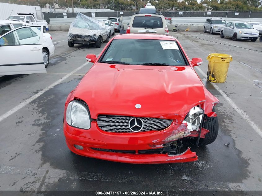 2001 Mercedes-Benz Slk 230 Kompressor VIN: WDBKK49F11F226336 Lot: 39471157