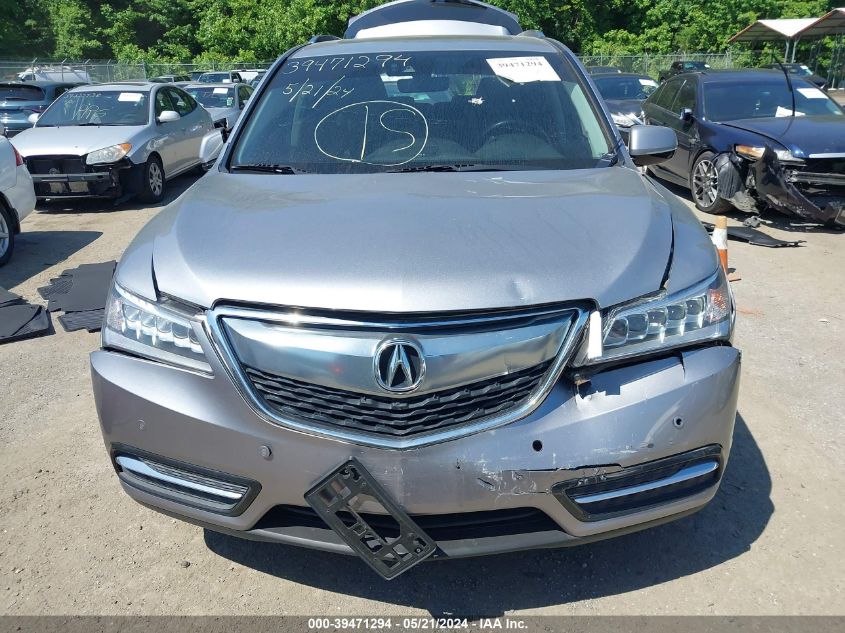 2016 Acura Mdx Advance Entertainment Packages/Advance Package VIN: 5FRYD4H90GB022785 Lot: 39471294