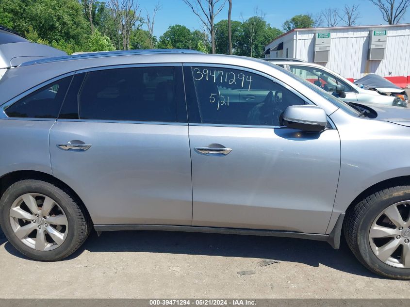 2016 Acura Mdx Advance Entertainment Packages/Advance Package VIN: 5FRYD4H90GB022785 Lot: 39471294