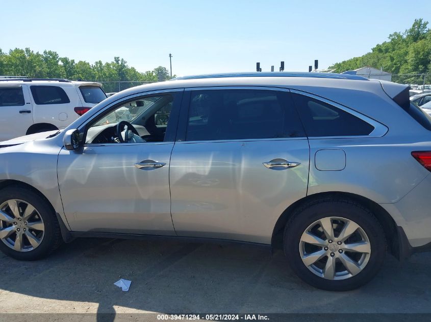 2016 Acura Mdx Advance Entertainment Packages/Advance Package VIN: 5FRYD4H90GB022785 Lot: 39471294