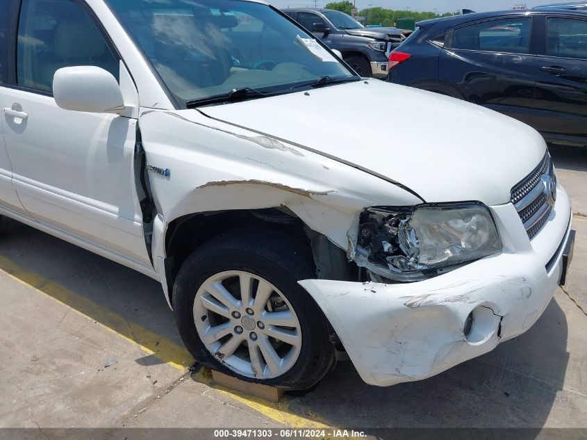 2006 Toyota Highlander Hybrid V6 VIN: JTEDW21A560013396 Lot: 39471303