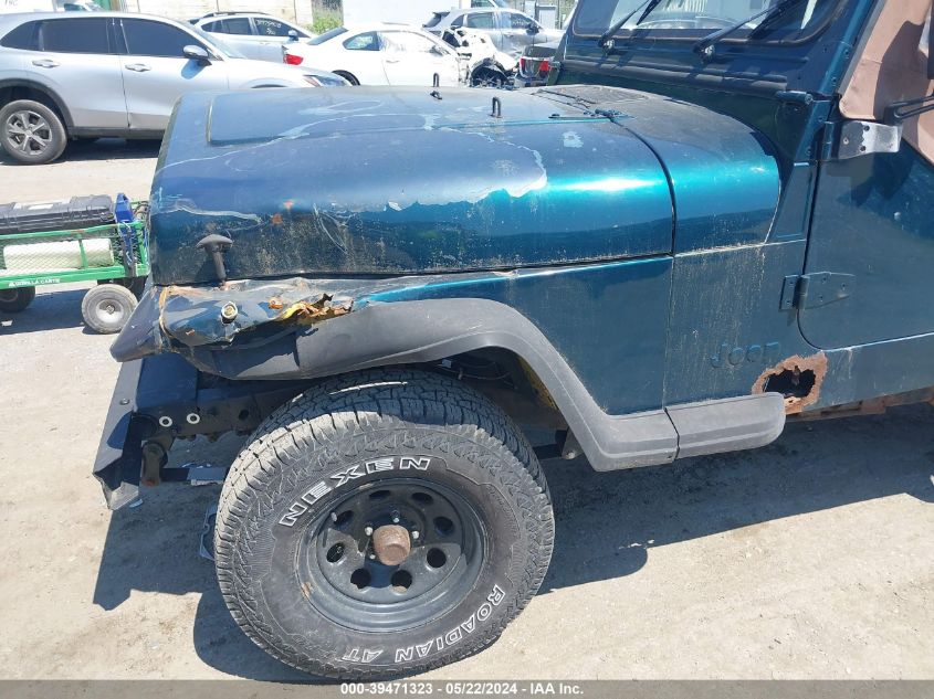 1995 Jeep Wrangler / Yj S/Rio Grande VIN: 1J4FY19P6SP262487 Lot: 39471323