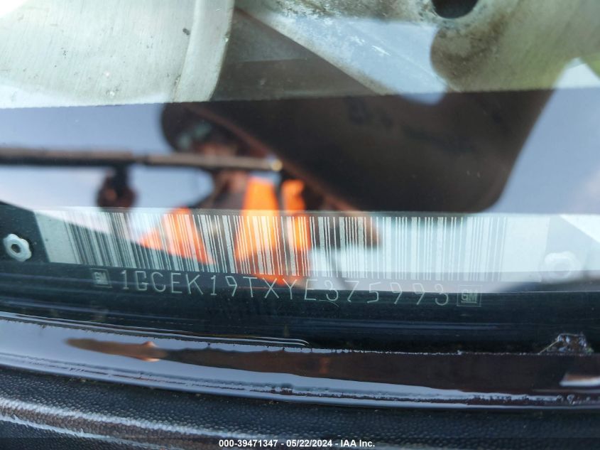 2000 Chevrolet Silverado 1500 Ls VIN: 1GCEK19TXYE375993 Lot: 39471347