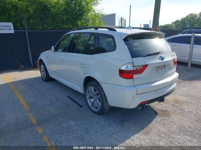 2007 BMW X3 3.0Si VIN: WBXPC93497WF15326 Lot: 39471544