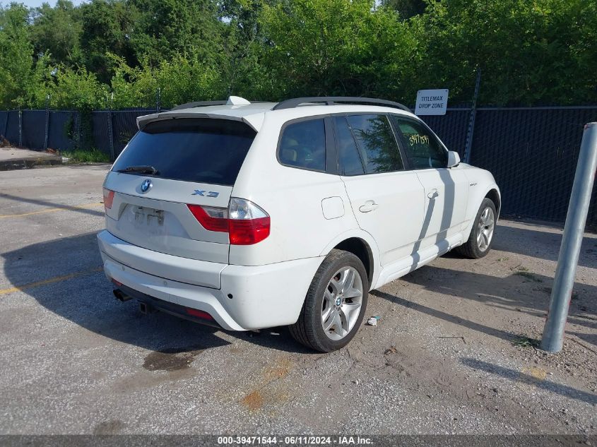 2007 BMW X3 3.0Si VIN: WBXPC93497WF15326 Lot: 39471544