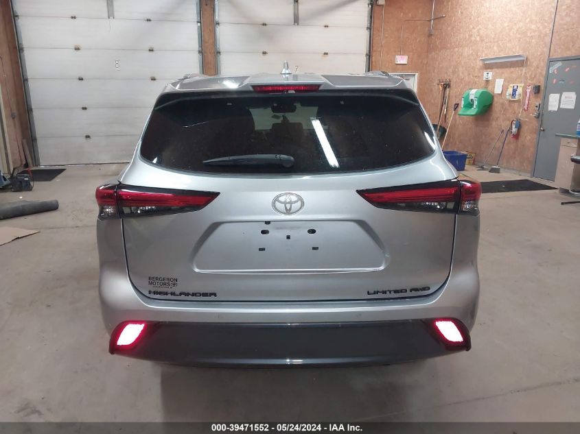 2022 Toyota Highlander Limited VIN: 5TDDZRBH2NS192301 Lot: 39471552