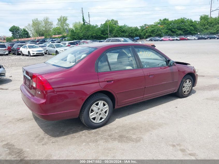 2003 Honda Civic Lx VIN: 2HGES16573H562360 Lot: 39471553