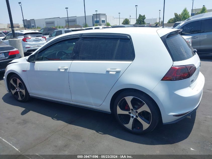 2015 Volkswagen Golf Gti 2.0T Se 4-Door VIN: 3VW4T7AU1FM095075 Lot: 39471596