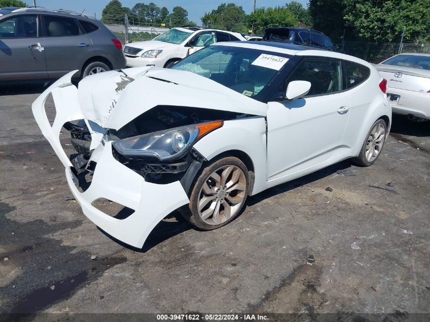 2013 Hyundai Veloster Base W/Black VIN: KMHTC6AD3DU146444 Lot: 39471622