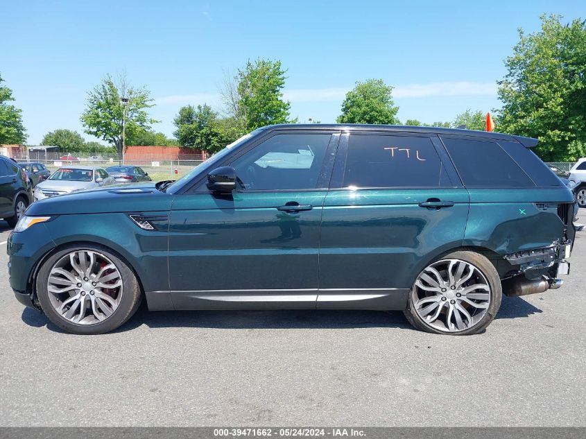 2016 Land Rover Range Rover Sport 5.0L V8 Supercharged/5.0L V8 Supercharged Dynamic VIN: SALWR2EF3GA543395 Lot: 39471662