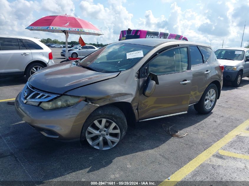 2013 Nissan Murano S VIN: JN8AZ1MUXDW209850 Lot: 39471681