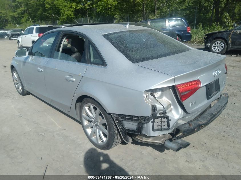 2013 Audi A4 2.0T Premium VIN: WAUFFAFL2DN026203 Lot: 39471767